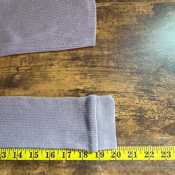 Caslon Ribbed Thermal Shirt Top Medium Lilac Purple 100 Cotton Y2K Soft Girl GUC - Picture 5 of 9